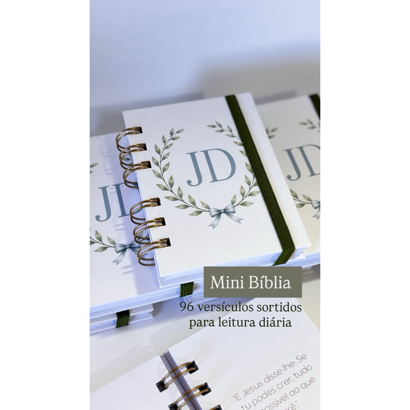 10 Mini Bíblia Personalizada Lembrancinha – Batizado, Primeira Comunhão, Eucaristia
