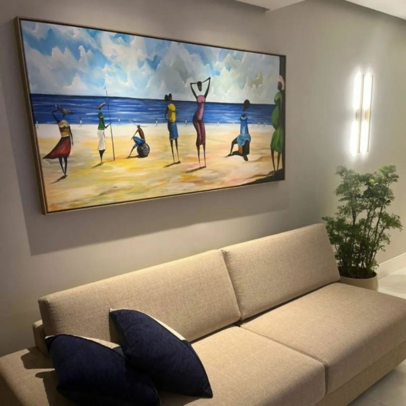 Quadro Pintado a Mão Releitura Carybé 120x70