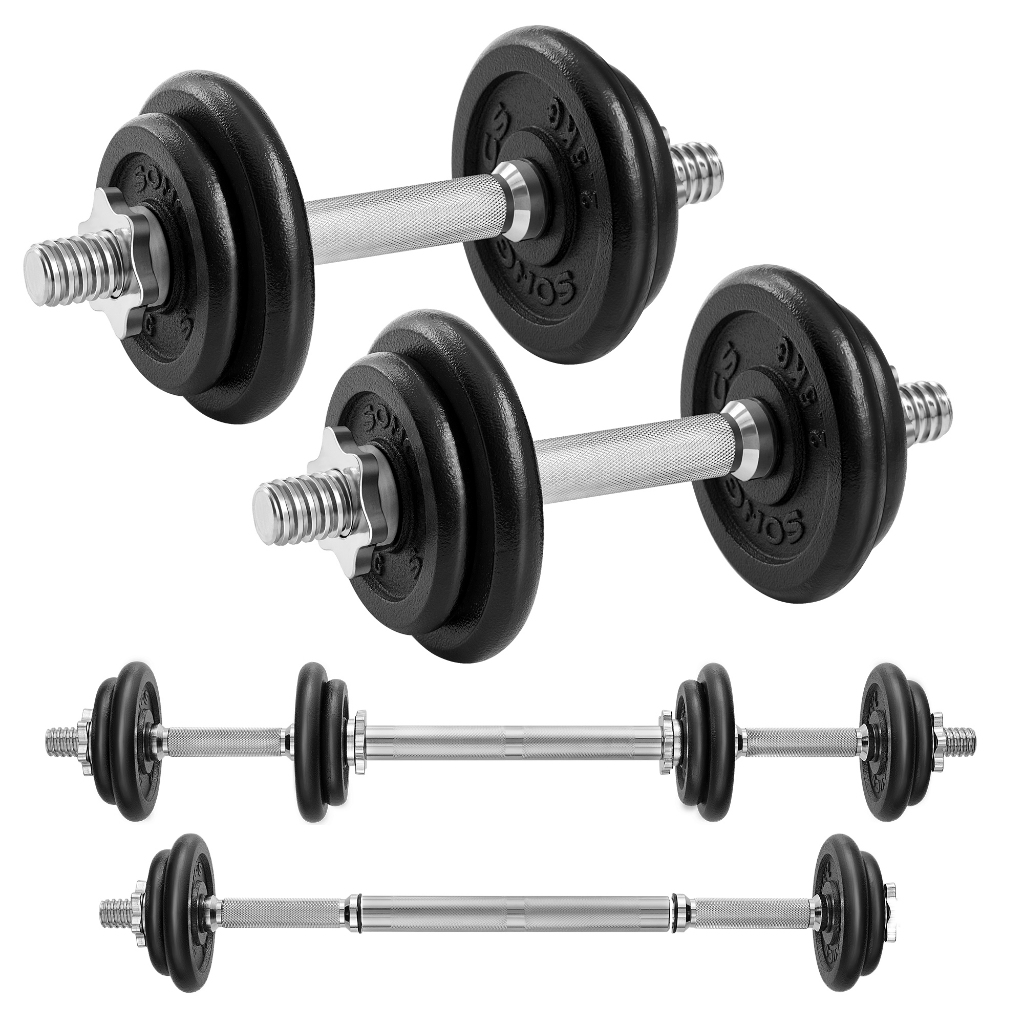 SONGMICS Halteres Ajustáveis Ferro Fundido 2x10kg