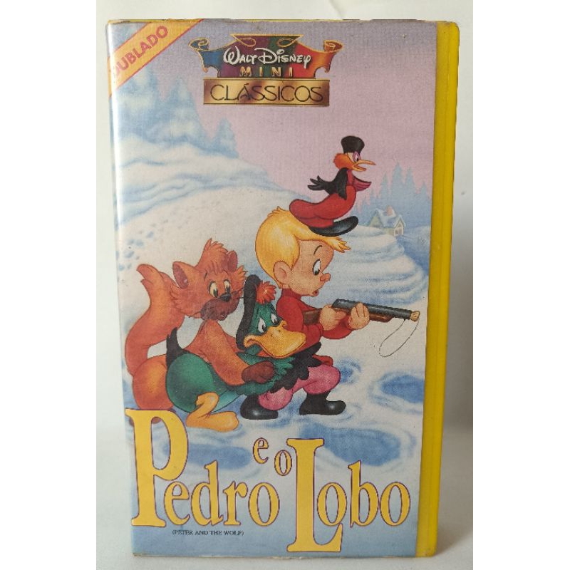 VHS Pedro e O Lobo Dublado Walt Disney Mini Clássicos desenho infantil clássico colecionador
