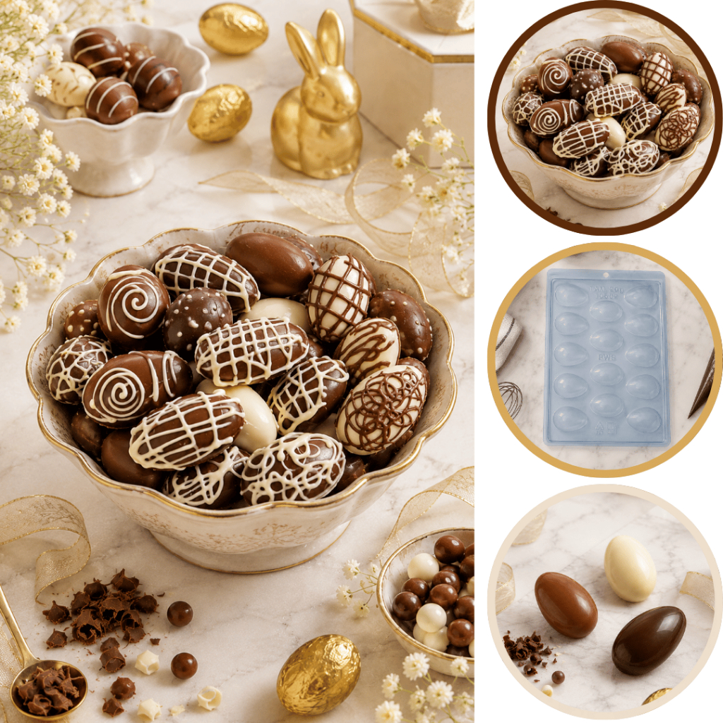 1~10 Forma Simples Ovo Liso 20g Cód. 68 APLIQUE OVO 20 G Acetato BWB Para Bombom e Doces Páscoa (CHOCO)