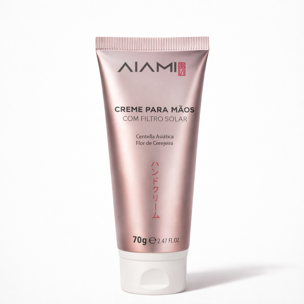 Creme Para Mãos Com Filtro Solar Centella Asiática e Flor De Cerejeira