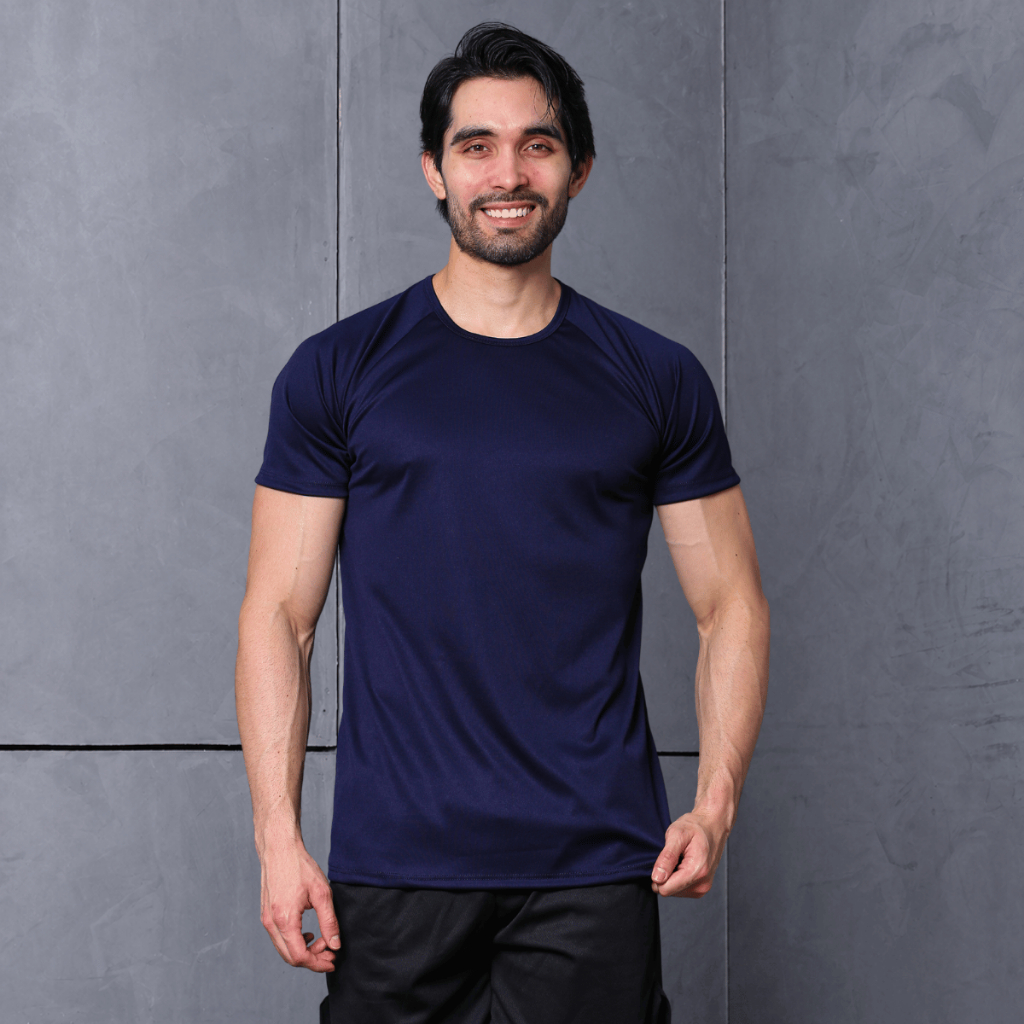 Camisetas Masculinas Dry Fit Malha Fria Moda Fitness Manga curta para academia