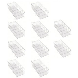 Kit 10 Organizador Acrílico Closet Gaveta Colmeia Incolor