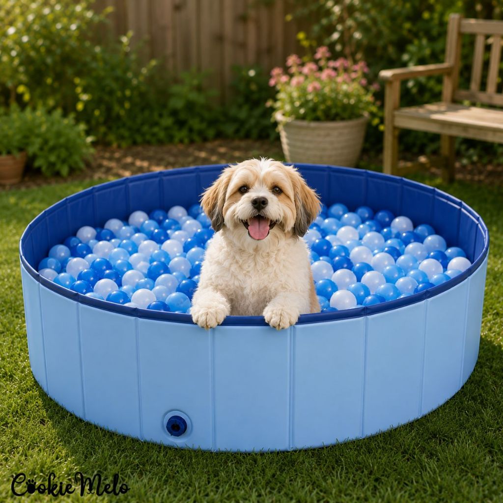 Piscina Banheira Pet Dobrável para Cachorros 340L PVC Banheira Portátil Resistente Para Bolinhas