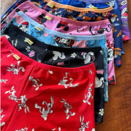 Kit 5 Shortinhos Calcinha Super Confortável Microfibra Bermuda Para Usar Com Vestido Para Dormir