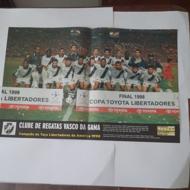 Pôster Vasco campeão 🏆 da Copa Libertadores da América de 1998