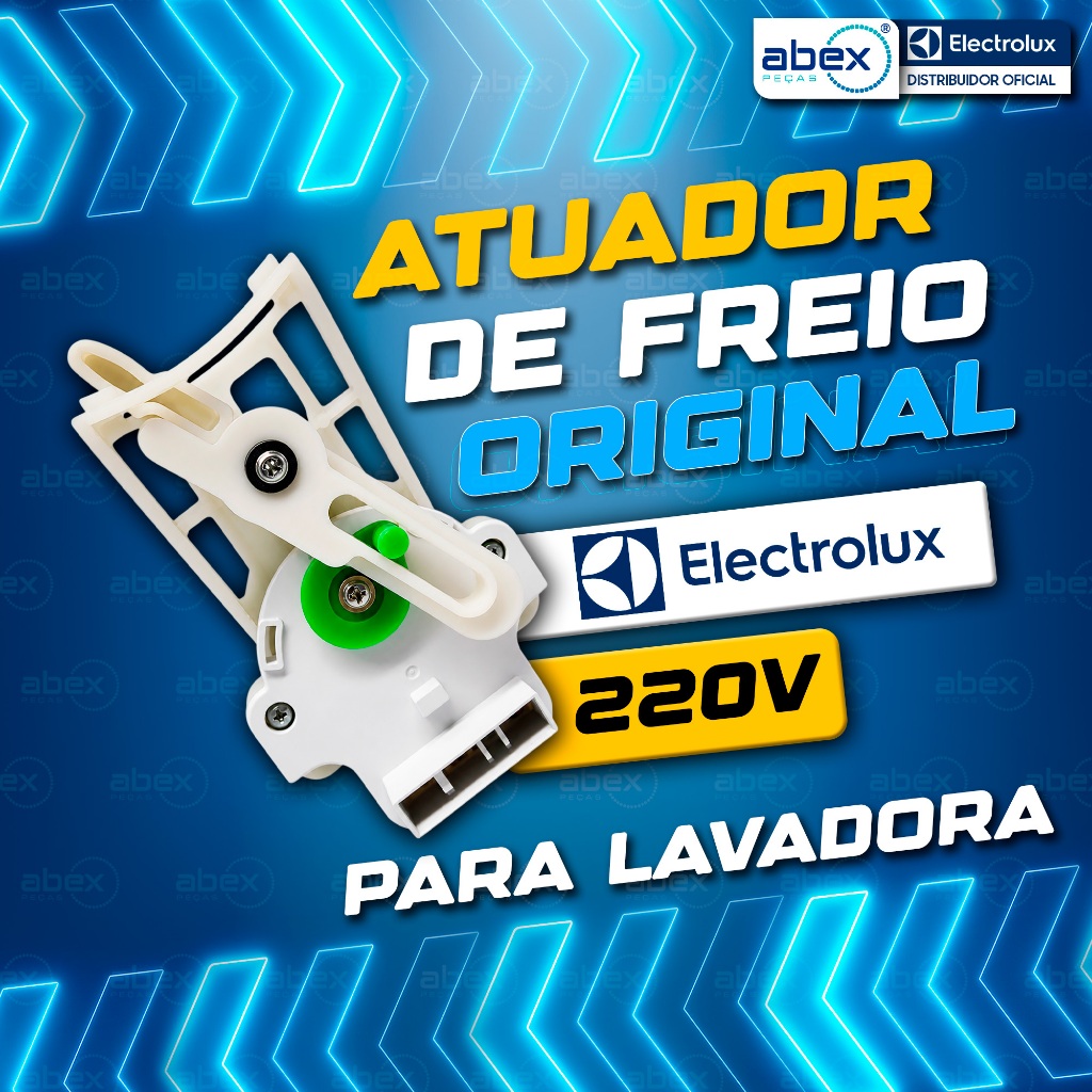 Atuador de Freio Electrolux 12kg 13kg 15kg LAC12 LAC13 LED14 LED15 LED17 Original 220v A23674502