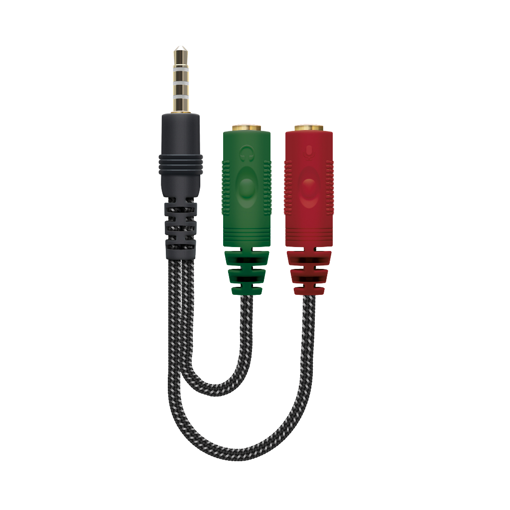 Adaptador de Áudio P3 para Headset, Divisor Y para Fone e Microfone, 15cm, Preto, AAVGP3, ELG