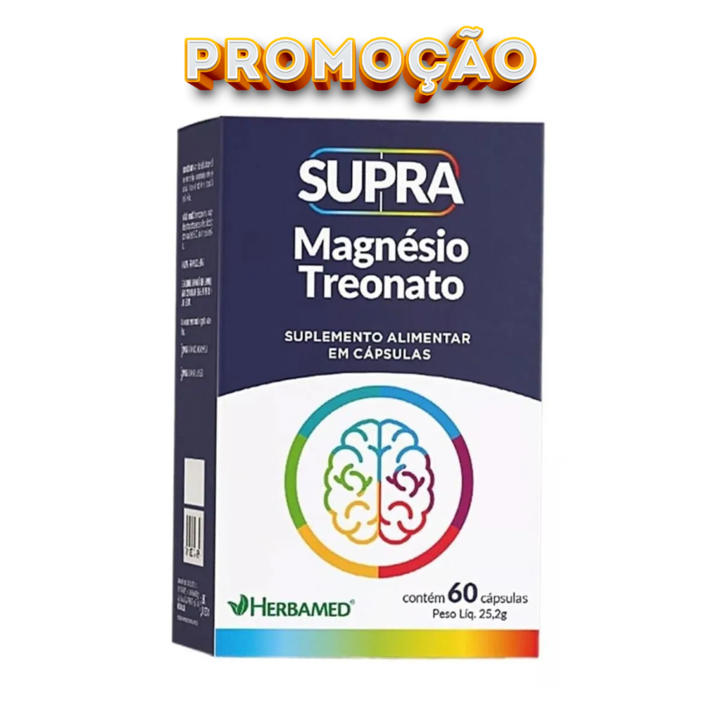 Magnesio Treonato L-Treonina 250mg com Magnésio 63mg c/60 Cápsulas Herbamed