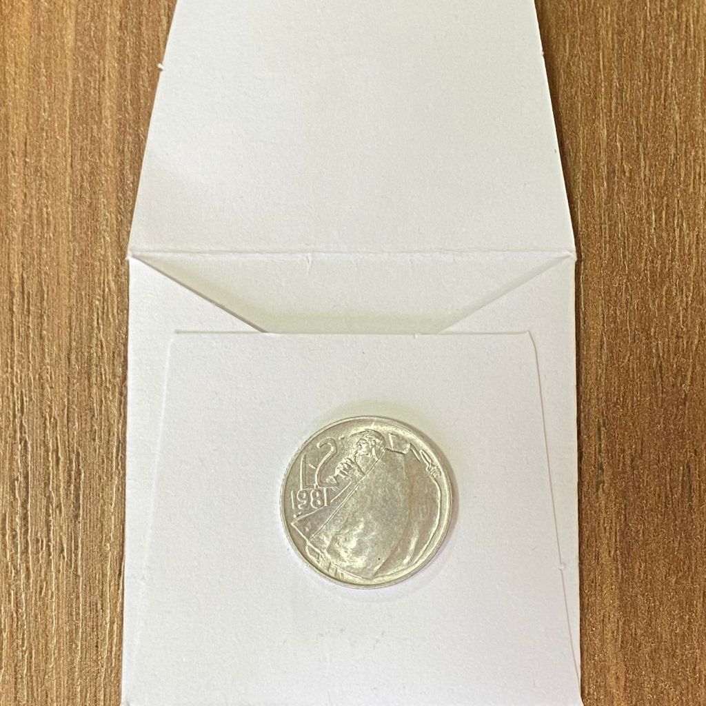 Moeda de San Marino - 2 Liras de 1981, Alumínio, 0,8gr, 18,3mm - FLOR DE CUNHO