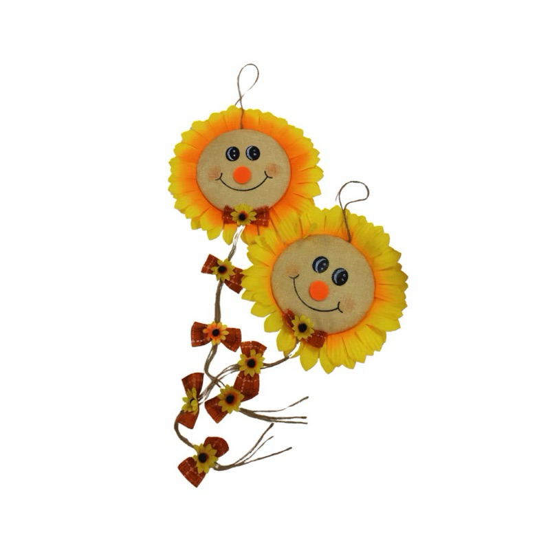 Enfeite Decoração Ambiente Girassol | 70x18cm | Unidade | Festa Fantasia, Junina, Carnaval, Copa | Porta, Teto, Pendurar