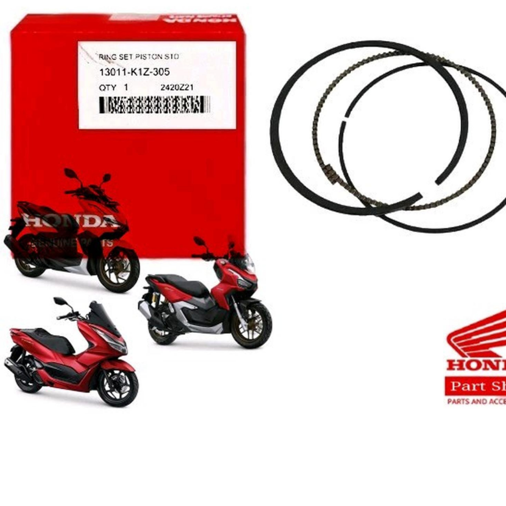 JOGO 3 ANEL PISTAO Honda PCX 160 / Click 160 Genuine Parts Piston Ring 13011-K1Z-305