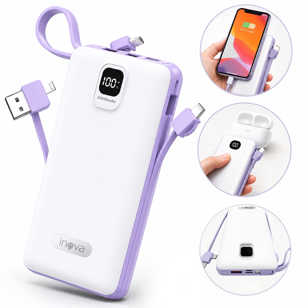 Carregador Portatil Turbo Premium PowerBank 20000 mAh Inova Compatível iPhone Android 22.5W