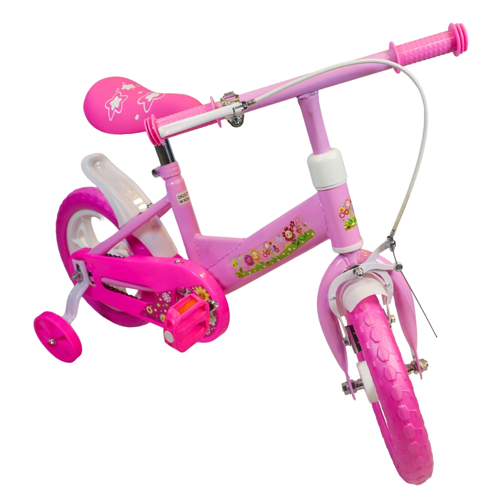 Bicicleta Infantil Menina Aro 12 Pink e Lilás | A partir de 2 anos até 35Kg | Completa | INMETRO | Linha Joy QUEEN SHOP