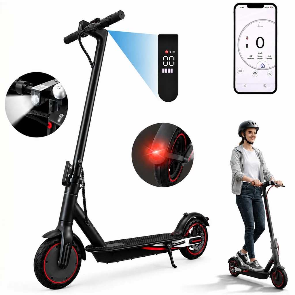 Patinete Elétrico Adultos 500w Profissional Até 150Kg Com Conexão APP Bluetooth Freios a Disco E Luz LED de Sinalização — imagem 1