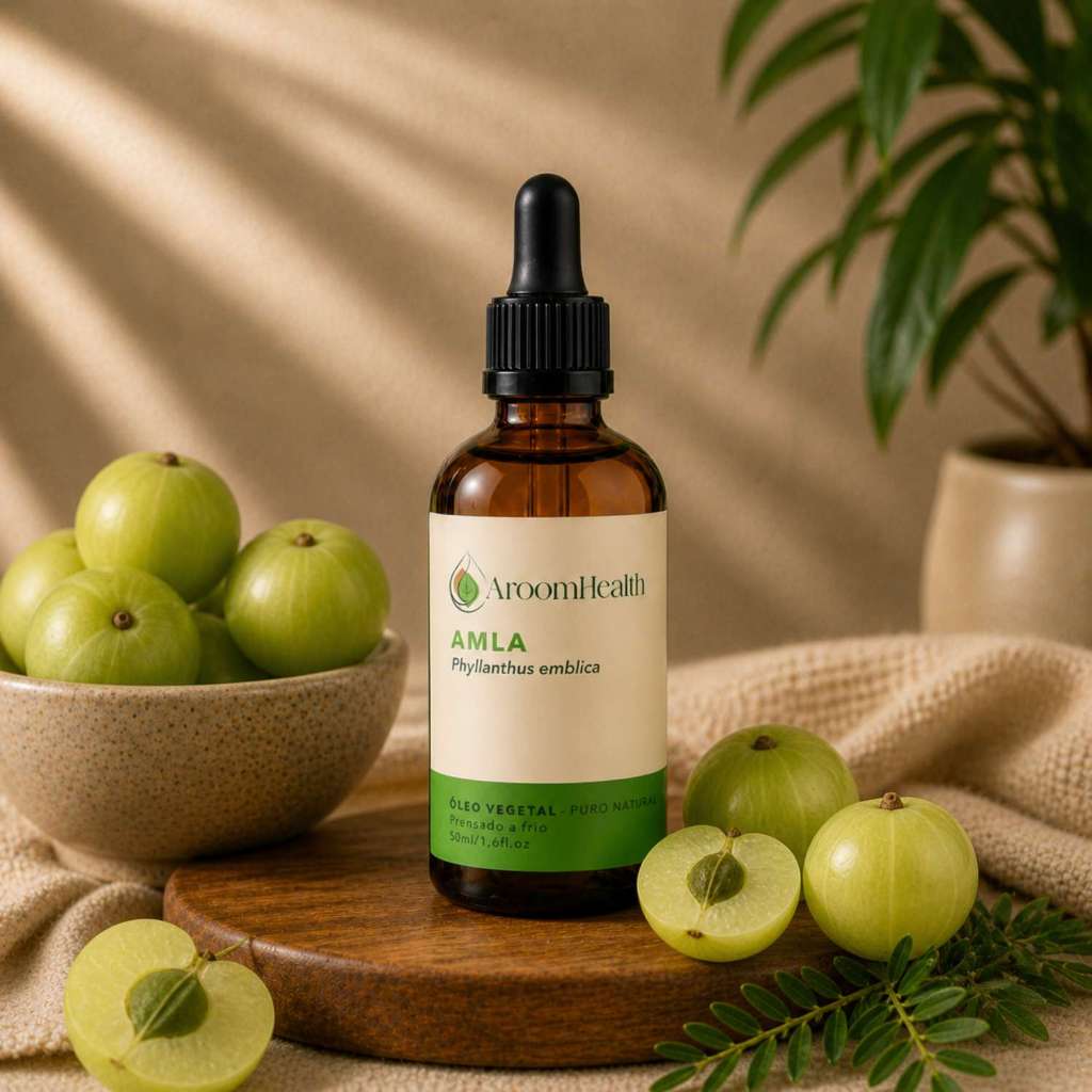 Óleo vegetal puro natural  de Amla 50 ml cabelo e pele