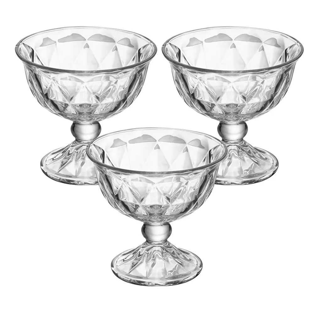 Jogo de Taças de Sobremesa em Cristal Diamond 180mL - Lyor