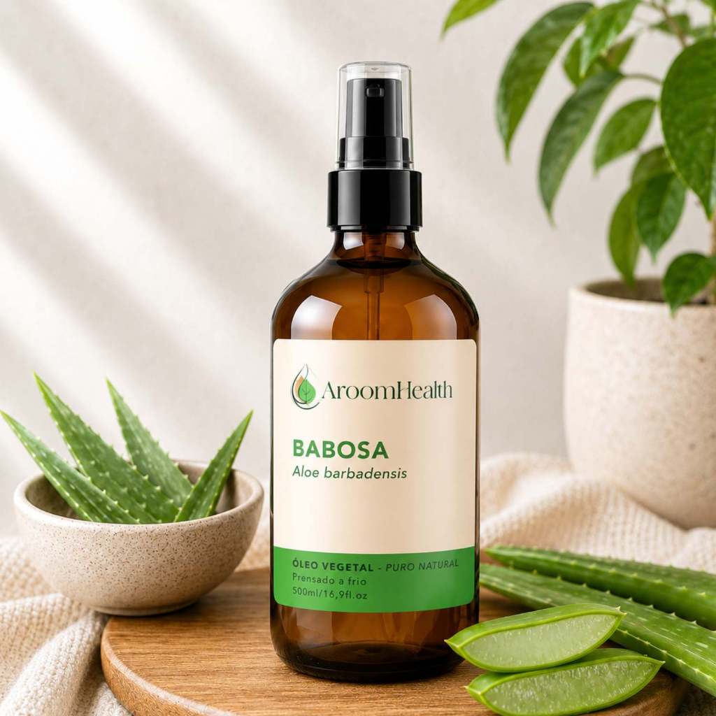 Óleo Vegetal puro natural de Babosa 500 ml cabelo e pele