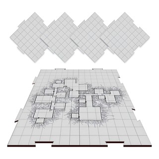 Grid De Batalha Modular Riscável 4 Peças (7x7) Rpg Battle