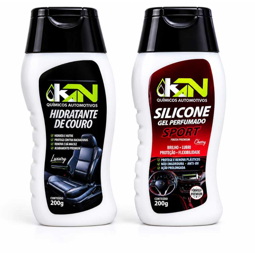 Kit Hidratante de Couro e Silicone  Automotivo 200ml
