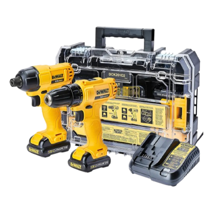 Combo Dewalt Parafusadeira/Furadeira DCD700 + Impacto DCF805 12V DCK201C2-BR