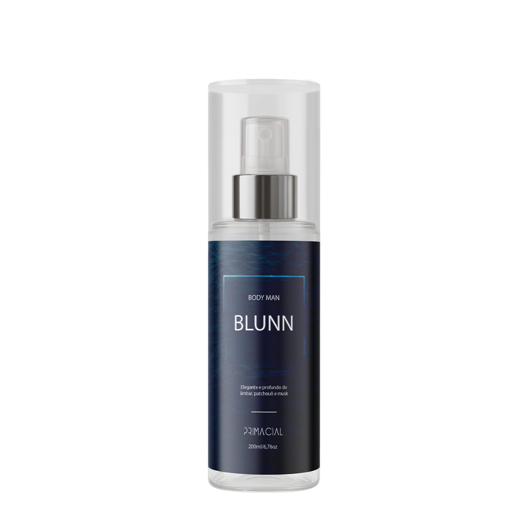 BODY SPLASH MASCULINO BLUNN 200ML - PRIMACIAL PERFUME CÍTRICO AMADEIRADO