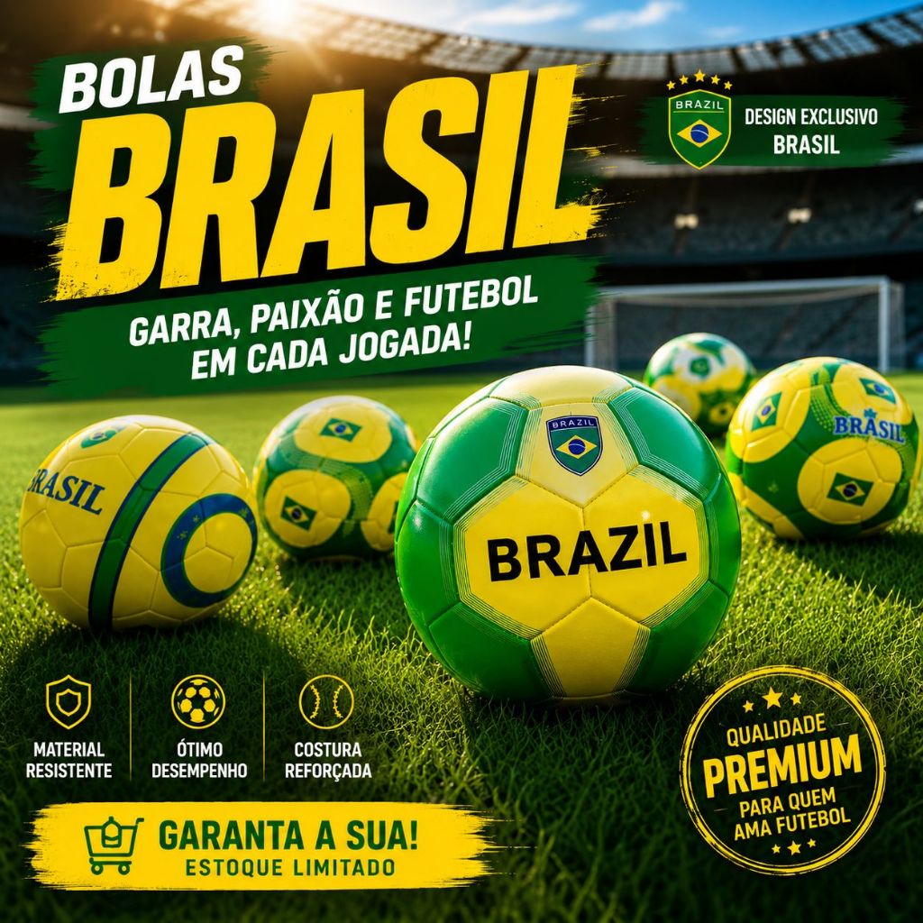 Bola de Futebol Seleção Brasileira Alta Costura Futebol Campo Treino Lazer