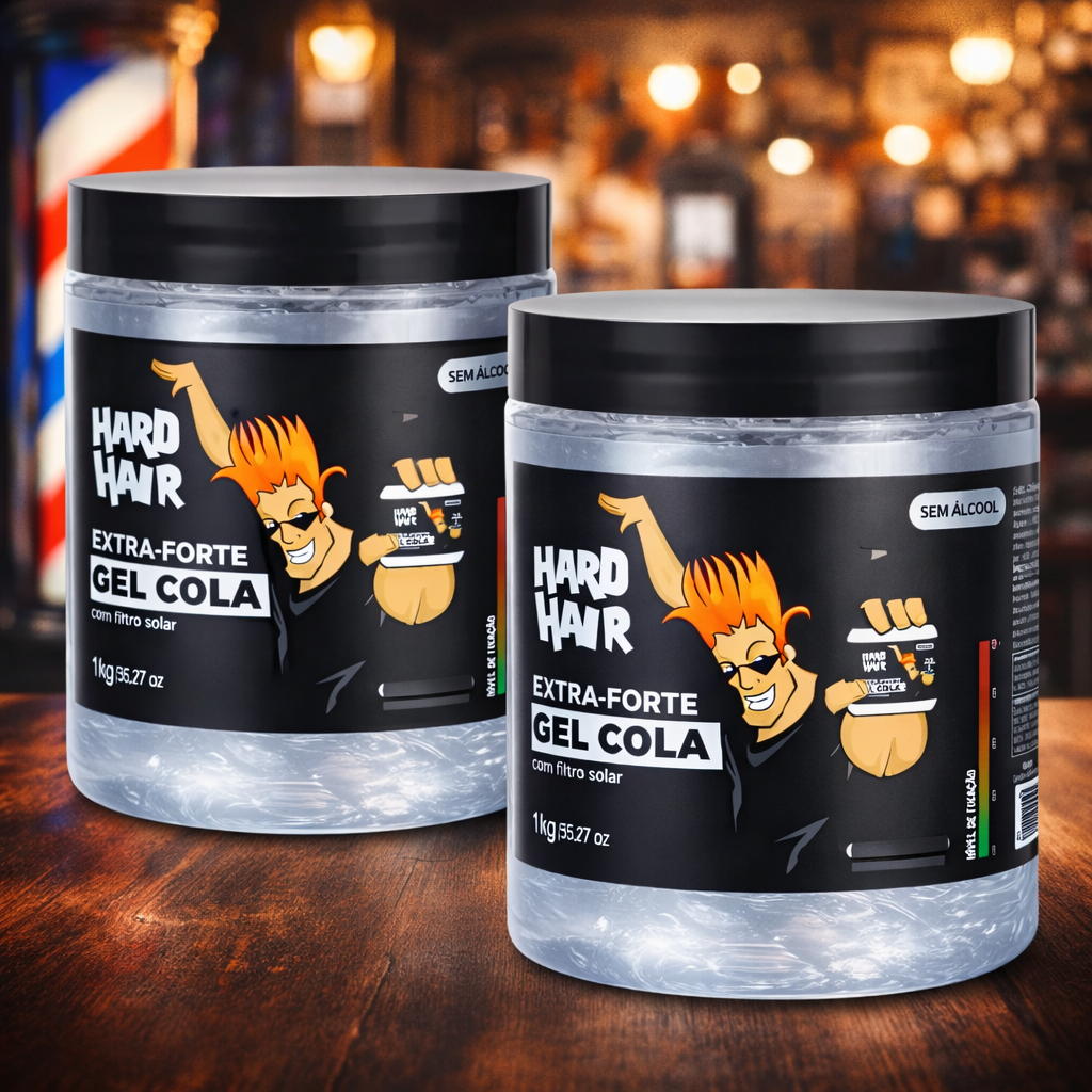 Kit Gel cola hard hair 1kg - 2 unidades