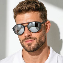 Óculos de Sol Floripa Prata Premium Alok Steampunk Oldstyle Retrô Soldador uv400 Feminino Masculino