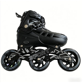 Patins Inline De 4 Rodas Reta Roller Ajustável Masculino Feminino Promoção Preto