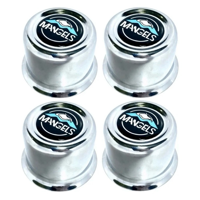 4 Calota Copinho Metal F1000/F100/F75 Furo Roda 80mm  Para Rodas Originais Mangels De Ferro com o furo de 80mm