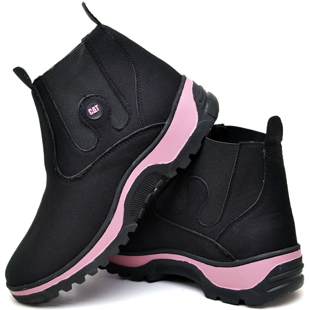 Bota Coturno Feminino Adventure Botinha Texana Calce Fácil Feito De Lona Reforçada