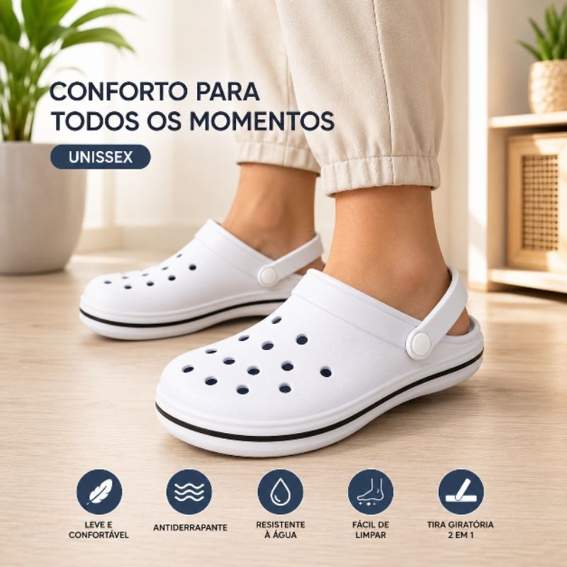 chinelo fechado Sandália trabalho, escola, lazer prático e confortável