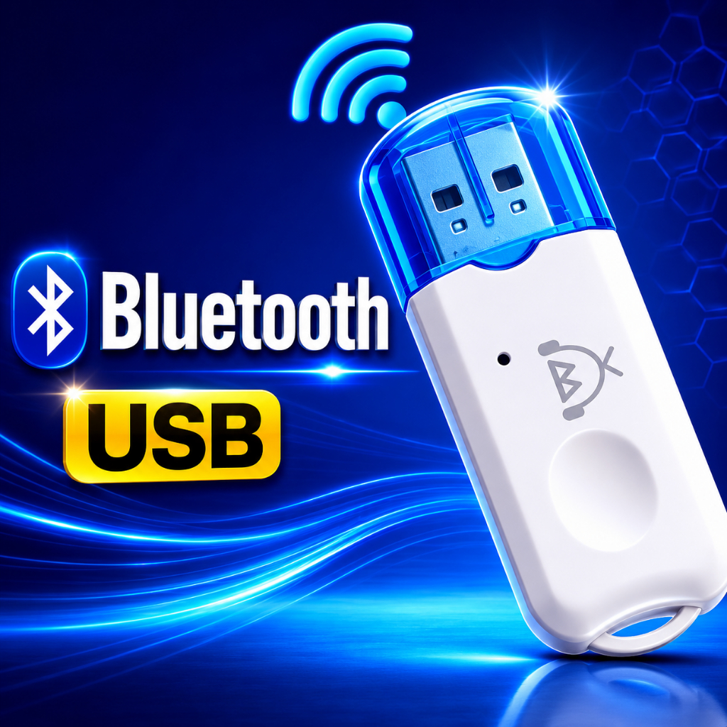 Adaptador Usb Sem Fio Receptor de Música via Bluetooth Estéreo Dispositivo Veicular Plug & Play