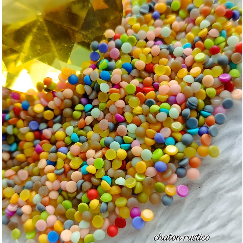 chaton rustico mix3mm - pedrarias para adesivos e joias de unhas