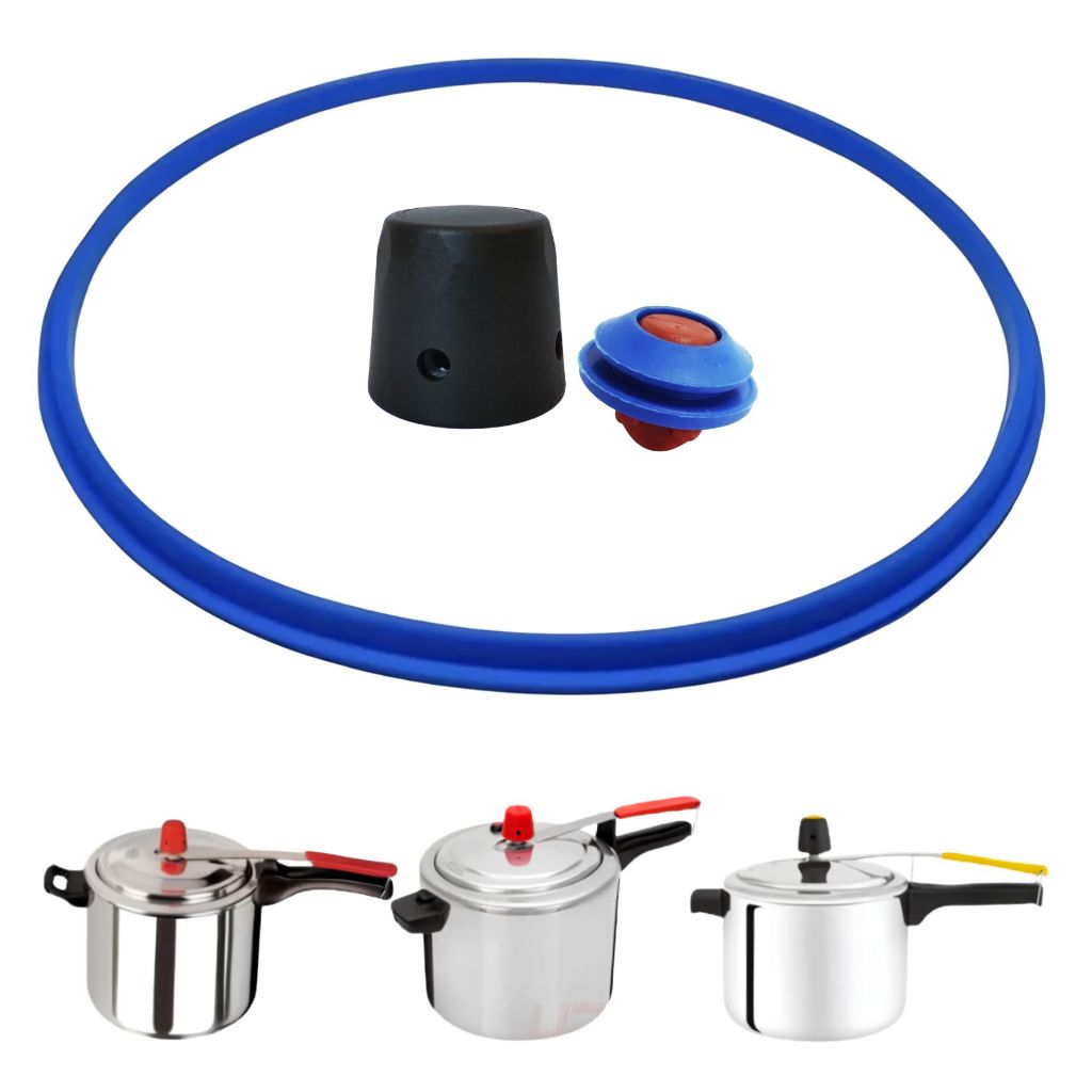 Kit Borracha Vedação Válvula e Peso de Panela Pressão, 2,5L 4,5L Anel Silicone Fechamento Interno Reposição Compatível
