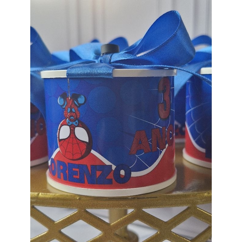 Kit Tubolatas personalizada homem aranha 5x6- lembrancinha chá de bebê aniversario Maternidade