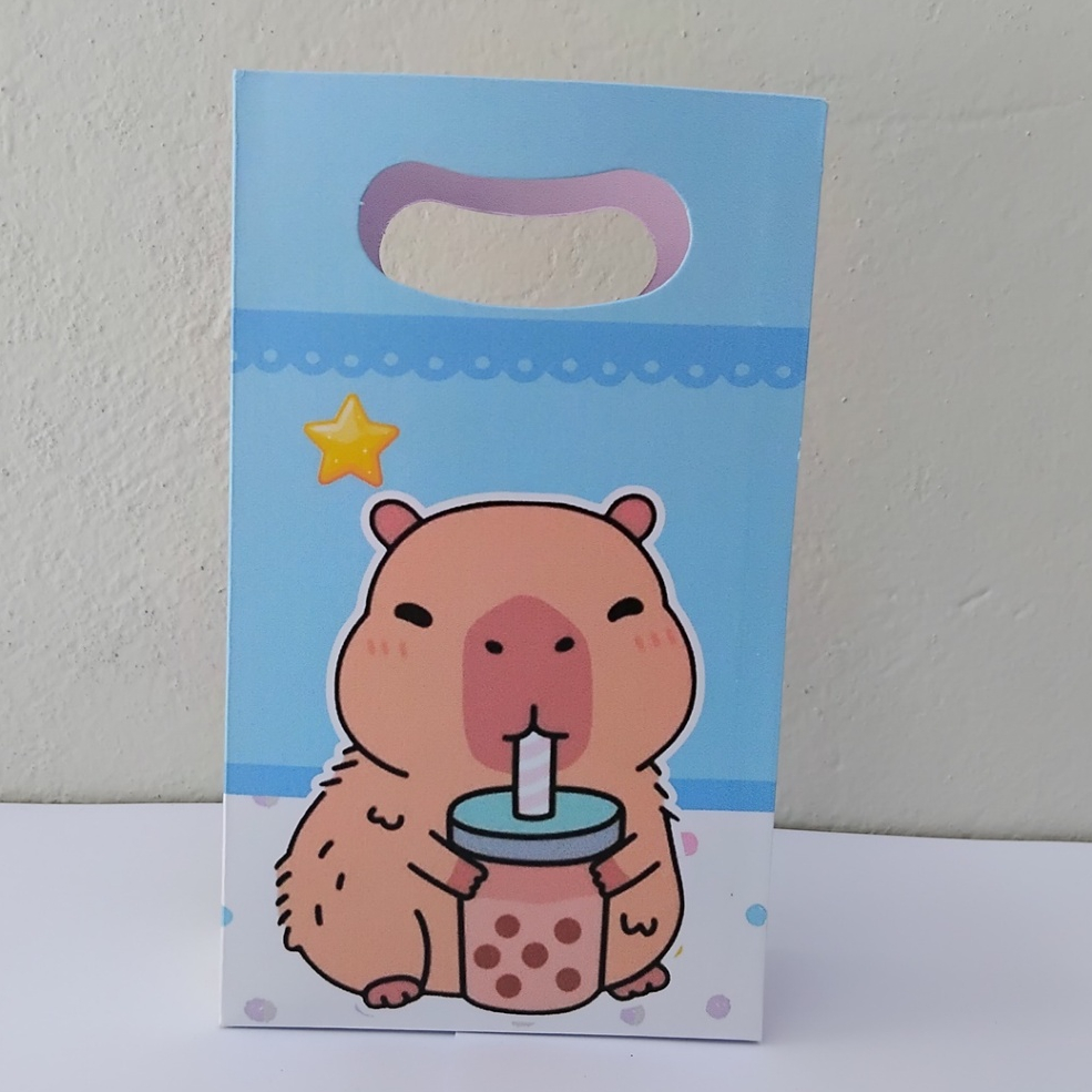 Sacolinha Surpresa Personalizada CAPIVARA MENINO  Lembrancinha para Festa Infantil