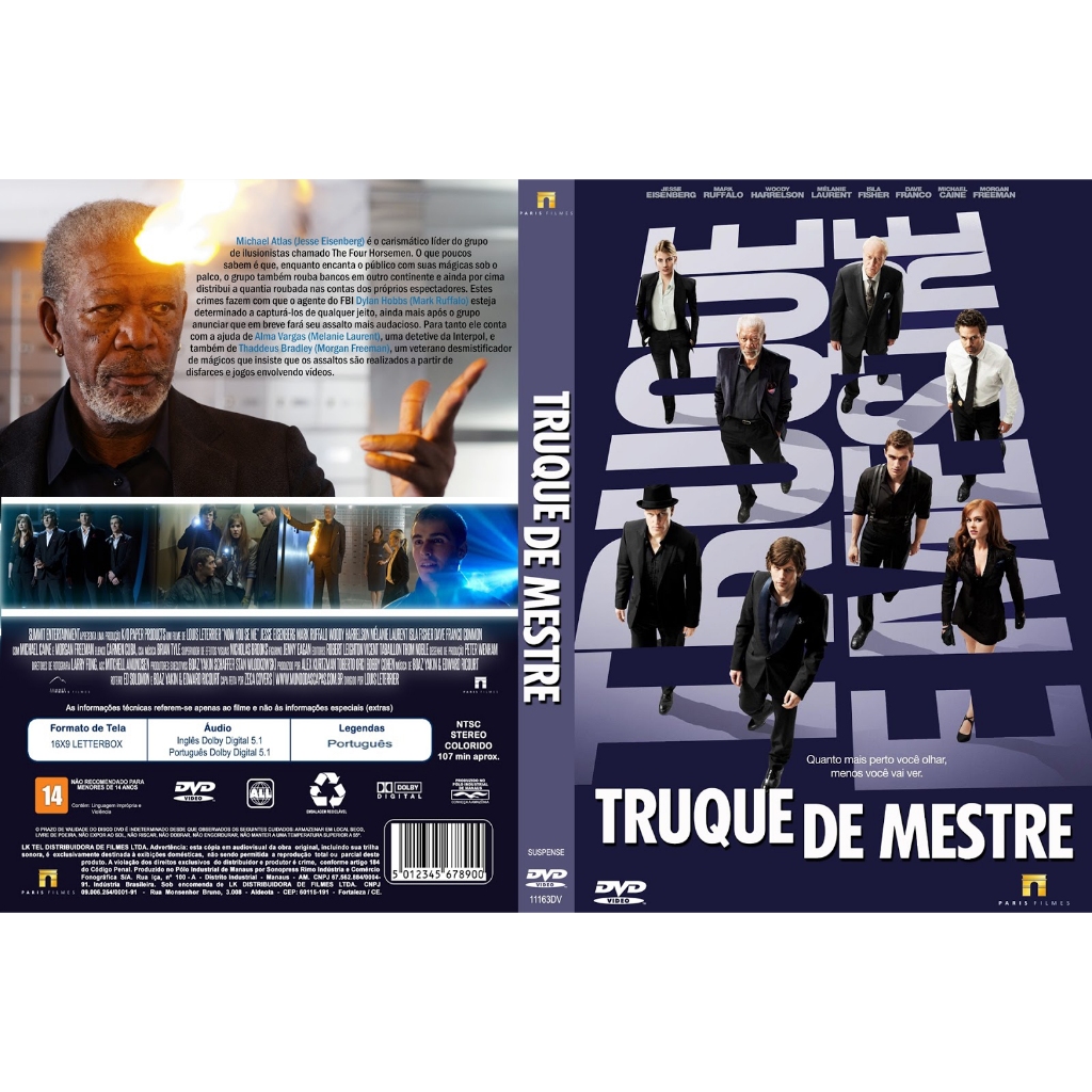 Truque de Mestre   DUBLADO E LEGENDADO 6135 Truque de MestreDaniel Atlas (Jesse Eisenberg) é o carismático líder do grup