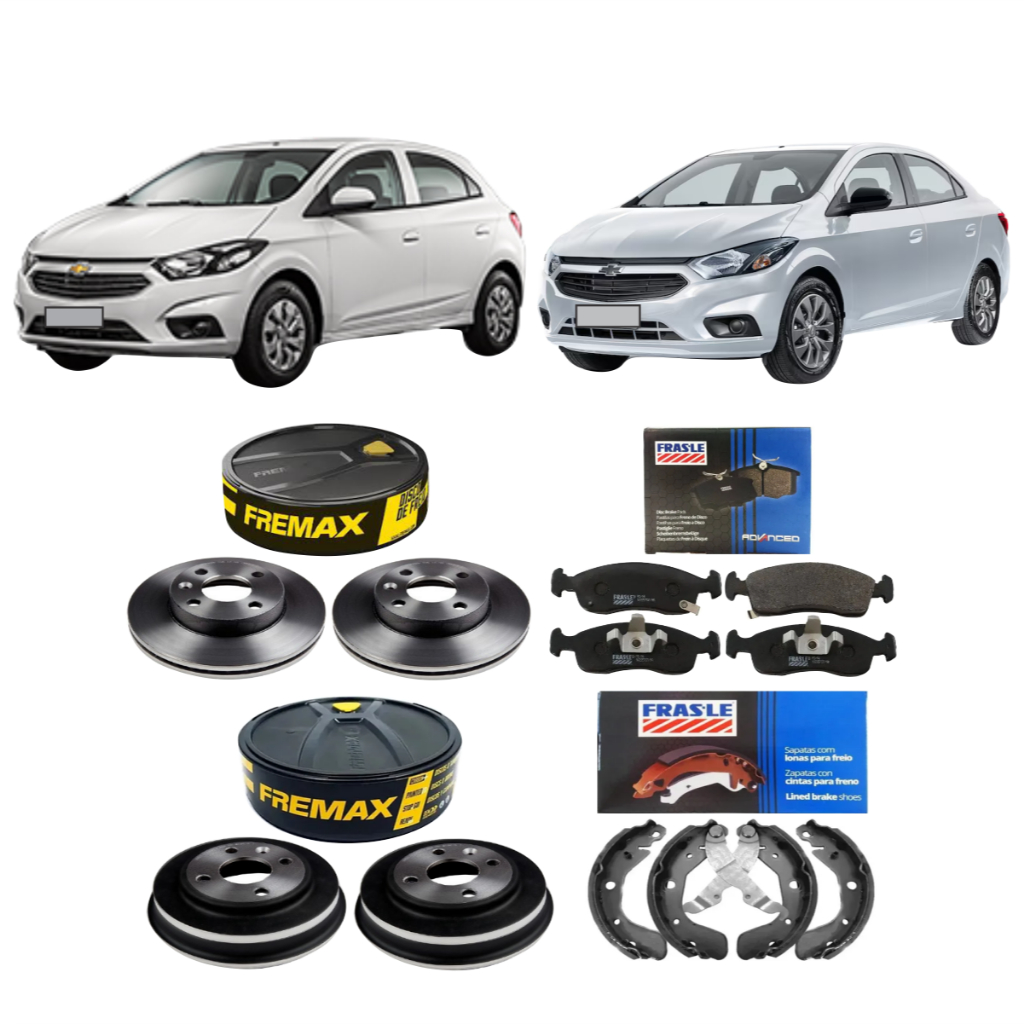 Kit Disco Pastilha + Tambor Sapata De Freio Joy Plus 2019 A 2023 Fremax Frasle
