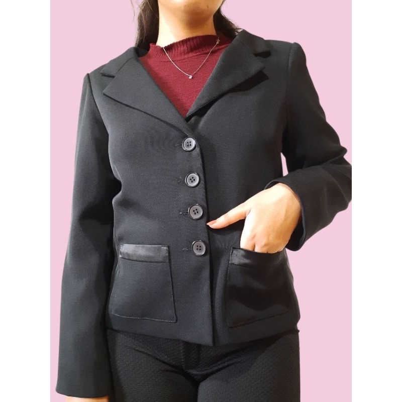 Casaquinho Feminino Blazer Preto Social Feminino