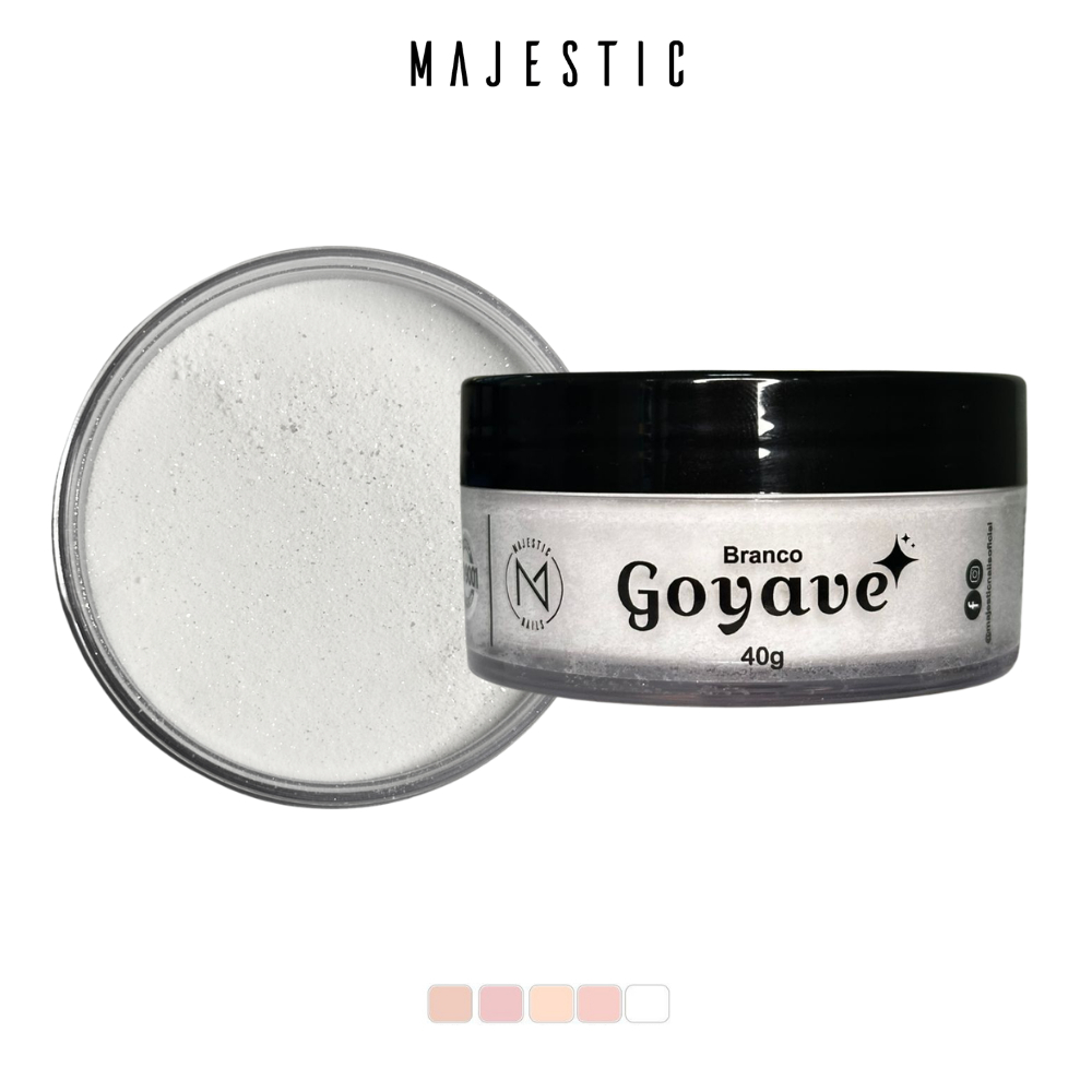 Pó Acrílico GOYAVE (Glitter) 40g Alongamento Majestic Nails