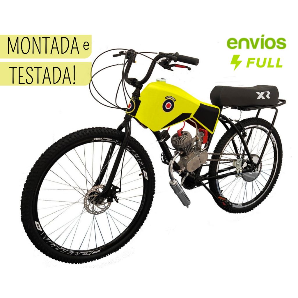 Bicicleta Motorizada 80cc Carenagem Exclusiva PATRIOTA Spitfire ARO 29 (MONTADA e TESTADA)