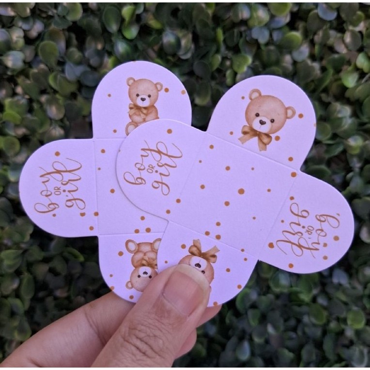 Forminhas para Doces Brigadeiro Ursinho Dourado Chá Revelação | Chá de Fraldas | Festa Personalizada
