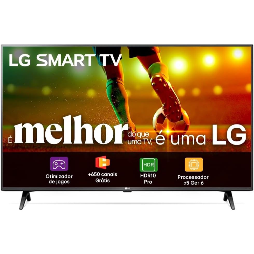 Smart TV 43" LG Full HD 43LR6700 α5 Ger6 AI Alexa integrado LG Channels webOS Smart Magic