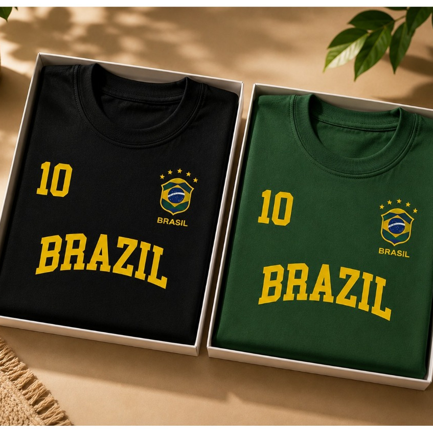 Camisa Brasil Torcedor Seleção Brasileira Casual Unissex
