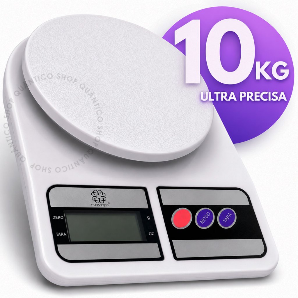 Balança Digital Cozinha 10Kg Cozinha Dieta Alimentos Precisão Digital Nutrição Confeitaria
