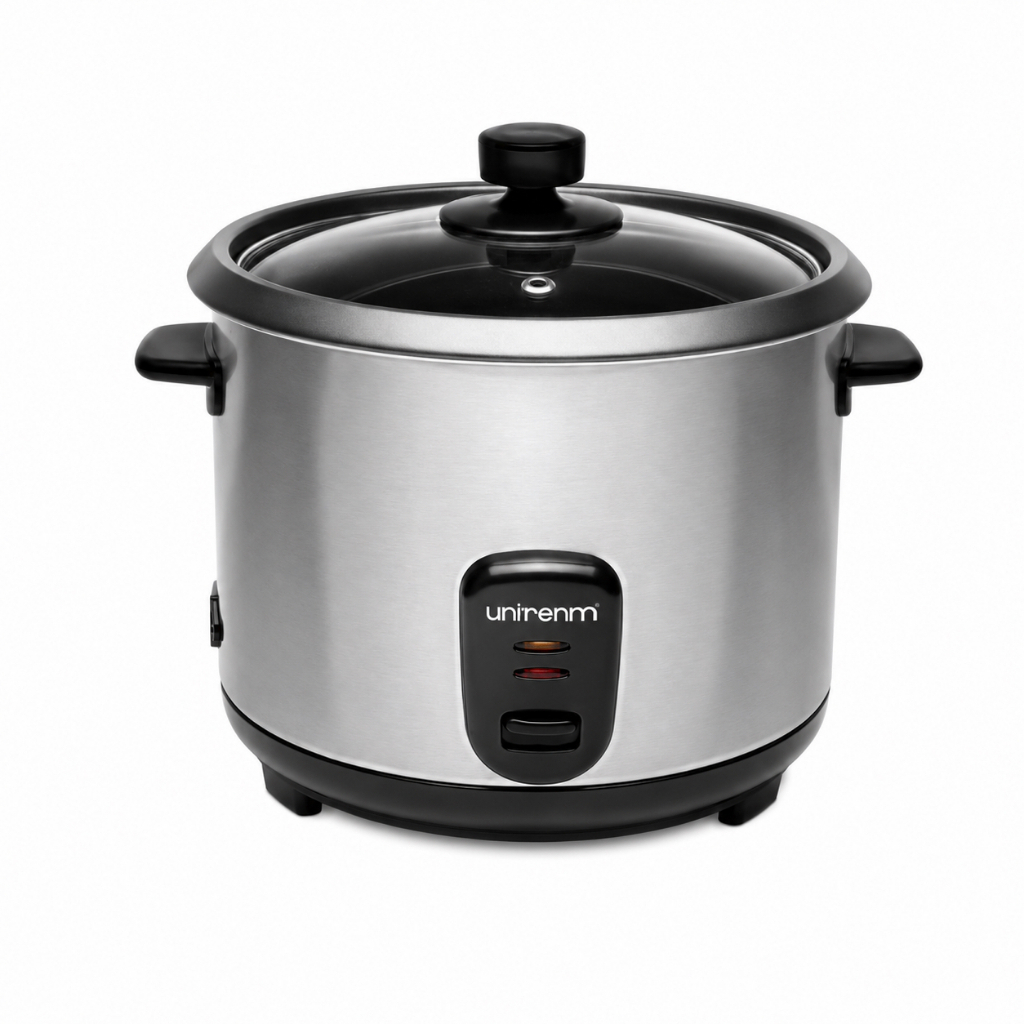 Panela de Arroz Elétrica Inox 6 Xícaras Antiaderente Tampa de Vidro 220v ou 127v