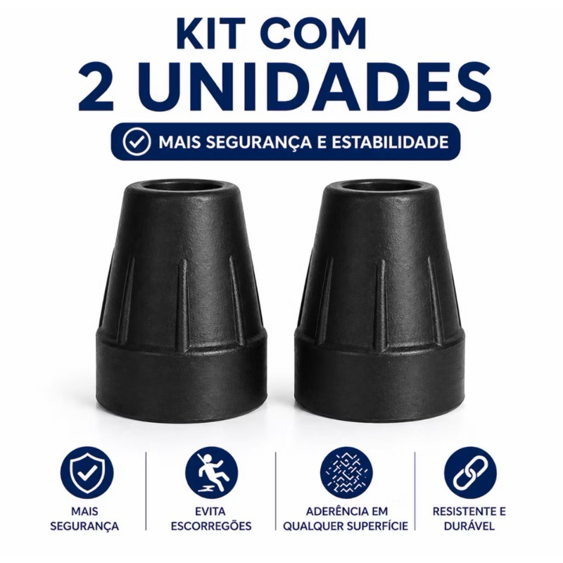 2 ponteira pra bengala 3/4 longa